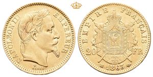 Napoleon III, 20 francs 1863 BB
