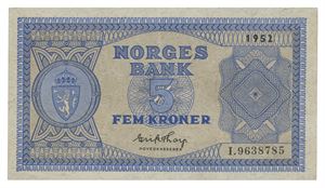 Norway. 5 kroner 1952. I9638785