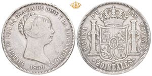 Isabella II, 20 reales 1850. Madrid