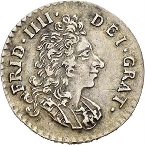 Frederik IV 1699-1730. 8 skilling 1703. S.2