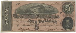 USA 5 dollar 1864