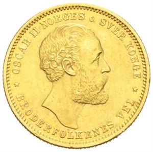 Oscar II, 20 kroner/5 species 1874.