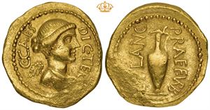 AV Aureus, late 46 to early 45 BC