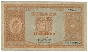 10 kroner  1946 E 6780982.