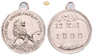 Norway. 1896. Stående løve. Aluminium