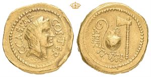 The Ceasarians. Julius Caesar. Early 46 BC. AV aureus (20 mm; 7,92 g)
