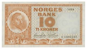 Norway. 10 kroner 1954. C1205527