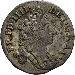 FREDERIK IV 1699-1730. 8 skilling 1713. Justermerker/adjustment marks. S.6