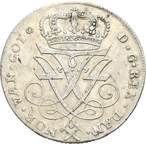 FREDERIK IV 1699-1730 4 mark 1725. S.3