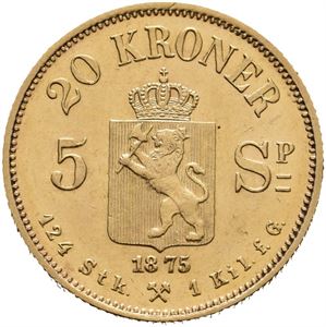 20 kroner/5 speciedaler 1875