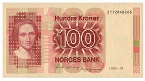 100 kroner 1992. 6172048266