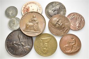 Lott 10 medaljer fra 1800- og 1900- tallet