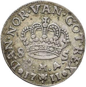 8 skilling 1711, Glückstadt