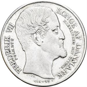 FREDERIK VII 1848-1863 Tronskiftespeciedaler 1848. S.1