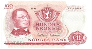 100 kroner 1971. X6141891