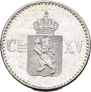 CARL XV 1859-1872, KONGSBERG, 4 skilling 1871