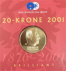 20 kroner 2001, med stjerne. I originalforpakning