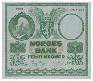 50 kroner 1958. D0587590
