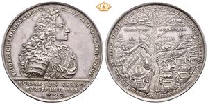Frederik IV. Norske sølvverks 100-års fest 1723. Wif. Sølv. 42mm