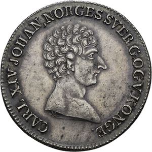 CARL XIV JOHAN 1818-1844. KONGSBERG. 1/2 speciedaler 1824/3. RRR.