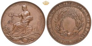 Vest Agder Landbruksselskap. Bronse. 43 mm. Flekker/spots