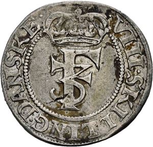 FREDERIK III 1648-1670. 8 skilling 1665. S.53