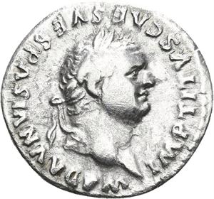 TITUS 79-81, denarius, Roma 80 e.Kr. R: Elefant gående mot venstre