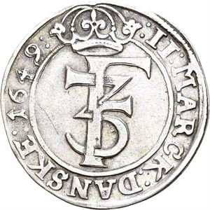 FREDERIK III 1648-1670 2 mark 1649. S.30