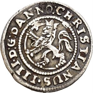 Christian IV 1588-1648. 8 skilling 1644. S.91