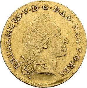 FREDERIK V 1746-1766. Kurantdukat 1760. S.1