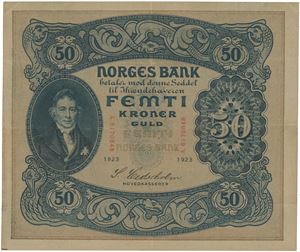 50 kroner 1923. A.6170848.