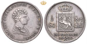 Norway. 1/2 speciedaler 1836