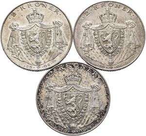 2 kroner 1906 x3