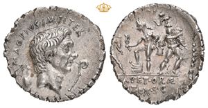 The Pompeians. Sextus Pompeius, 43-35 BC. AR denarius (20 mm; 3,69 g)