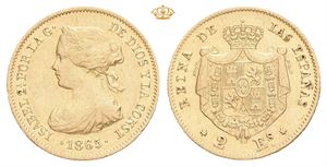 Isabella II, 2 escudos 1865. Madrid