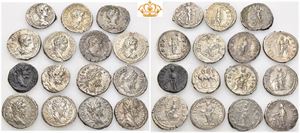 Lot of 15 AR Denarii from the Severan Dynasty