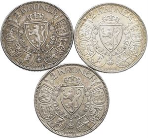 2 kroner 1915, 16 og 17