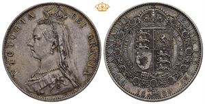 1/2 crown 1889