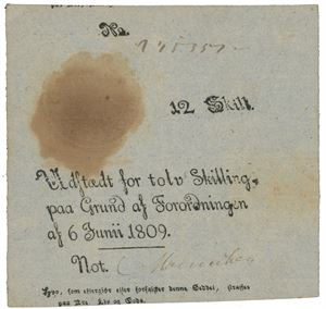 12 skilling 1809. No.145357.