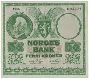 50 kroner 1955. B5621150