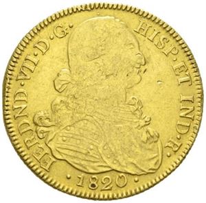 Ferdinand VII, 8 escudos 1820 NR