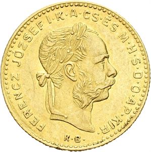Franz Josef, 10 forint/10 franc 1887. KB