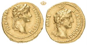 Tiberius, with Divus Augustus, AD 14-37. AV aureus (19 mm; 7,82 g)