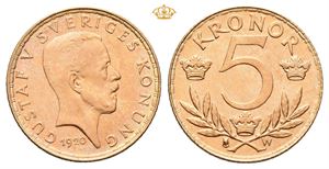 Sweden. Gustav V, 5 kronor 1920
