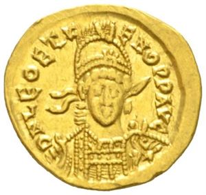 LEO II & ZENO 9.feb.-17.nov. 474, solidus, Constantinople (4,19 g). R: Leo og Zeno sittende.