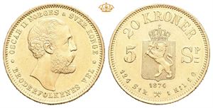 20 kroner/5 species 1874