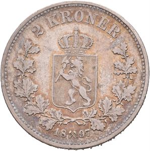 Norge, Oscar II, 2 kroner 1897