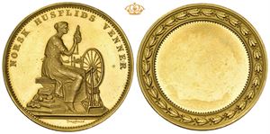 Norsk Husflids venner 1890. Forgylt bronse 41 mm