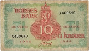 10 kroner 1944. X409640