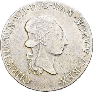 CHRISTIAN VII 1766-1808, KONGSBERG, Speciedaler 1791. S.3